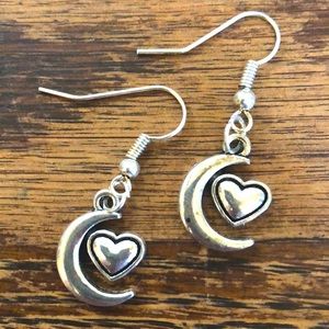 3/$15 • Silver Alloy Heart Dangle earring